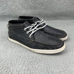International Concepts Men 7 Boat Shoes Navy Blue INC Deck Mid Business Casual !